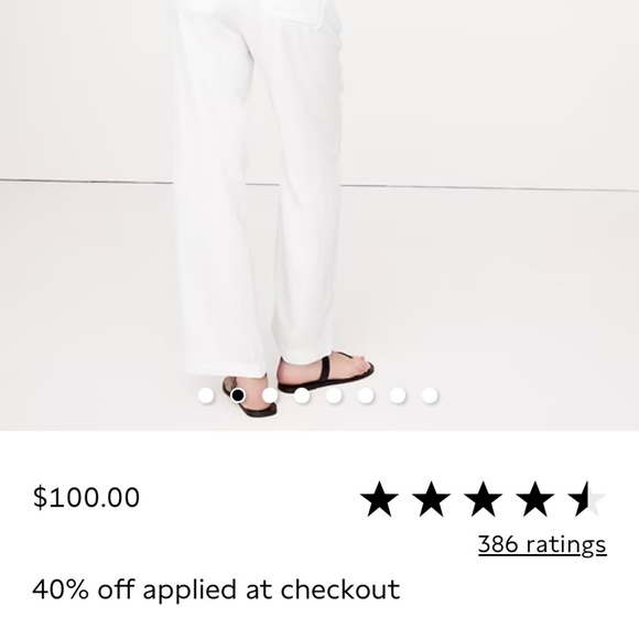 Y2K GUESS 100% White Linen Straight Leg Pants Women M - Picture 13 of 13